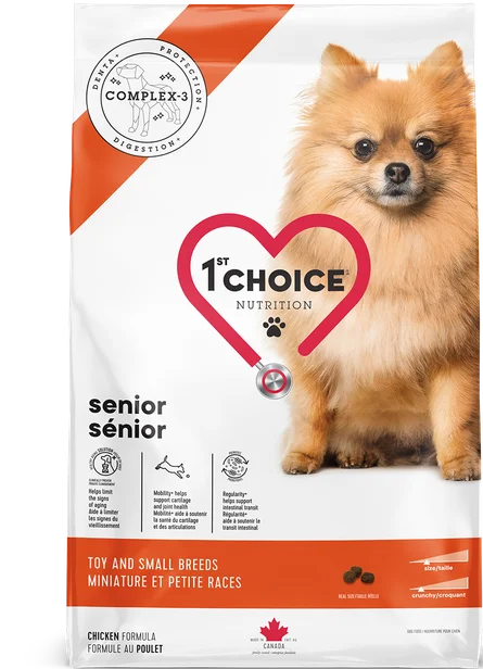 1st Choice Nutrition Dog Mature-Less Active Toy and Small Breed Senior Chicken Formula