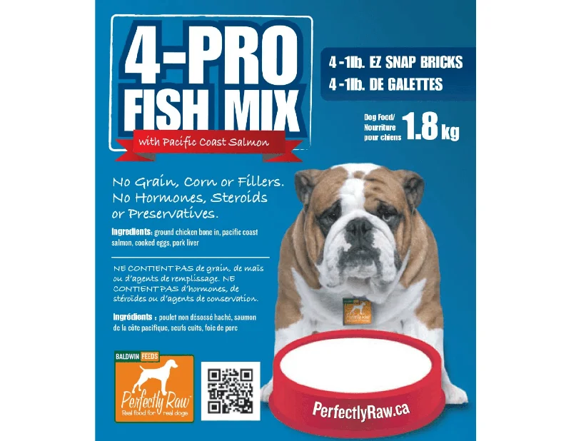 4-Pro Fish Mix - Frozen Raw Dog Food - Perfectly Raw