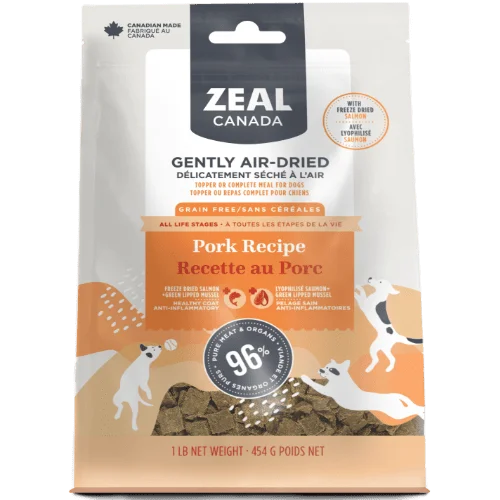 Air-Dried Pork with Freeze-Dried Salmon - Air Dried Dog Food -  Zeal