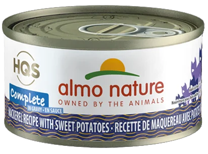 Almo Nature HQS Complete Mackerel Recipe with Sweet Potatoes Cat Food - 2.47 oz