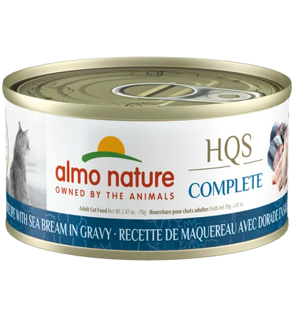 Almo Nature HQS Complete Mackerel Recipe with Sea Bream Cat Food- 2.47 oz