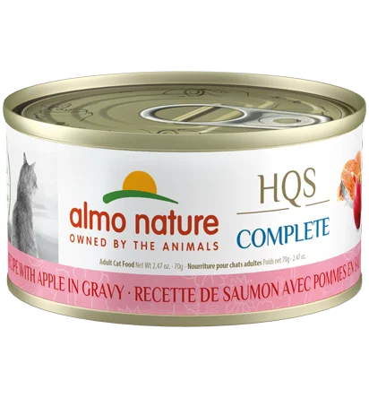 Almo Nature HQS Complete Salmon Recipe with Apple in Gravy Cat Food- 2.47 oz