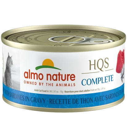 Almo Nature HQS Complete Tuna recipe with Sardines in Gravy Cat Food- 2.47 oz