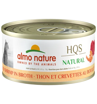 Almo Nature HQS Natural Tuna and Shrimp in Broth Cat Food- 2.47 oz