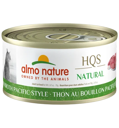 Almo Nature HQS Natural Tuna in Broth Pacific Style Cat Food- 2.47 oz