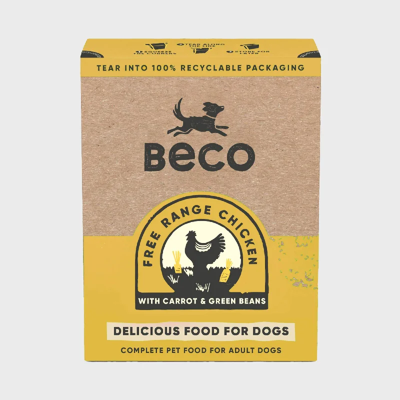 Beco Free Range Chicken with Carrots & Green Beans Wet Adult Dog Food, Complete Recipe