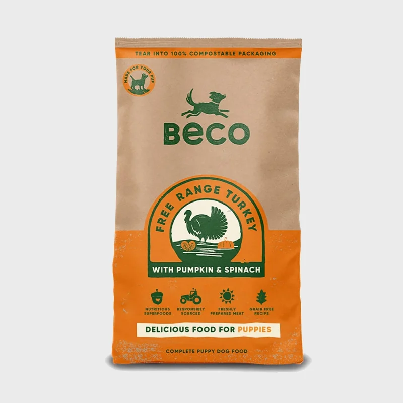 Beco Free Range Turkey with Pumpkin & Spinach Dry Food for Puppies