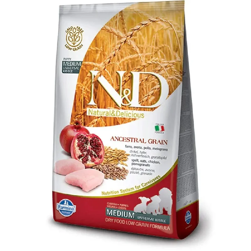 Farmina N&D Low Grain Chicken and Pomegranate Puppy Medium Dog Food 2.5 Kg