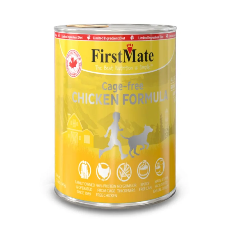 FirstMate's Can Free-Run Chicken for Dogs or Cats 12 x12.5 oz.