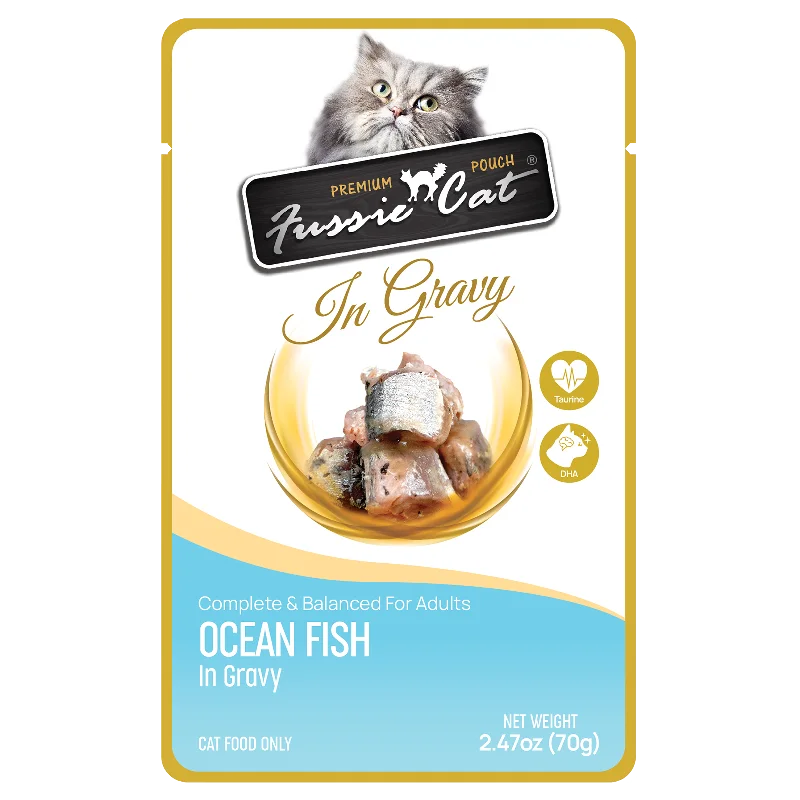 Fussie Cat Premium Pouch Ocean Fish in Gravy Cat Food