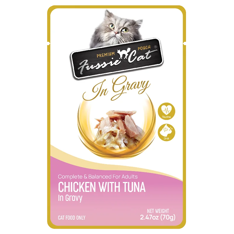 Fussie Cat Premium Pouch Chicken with Tuna in Gravy Cat Food