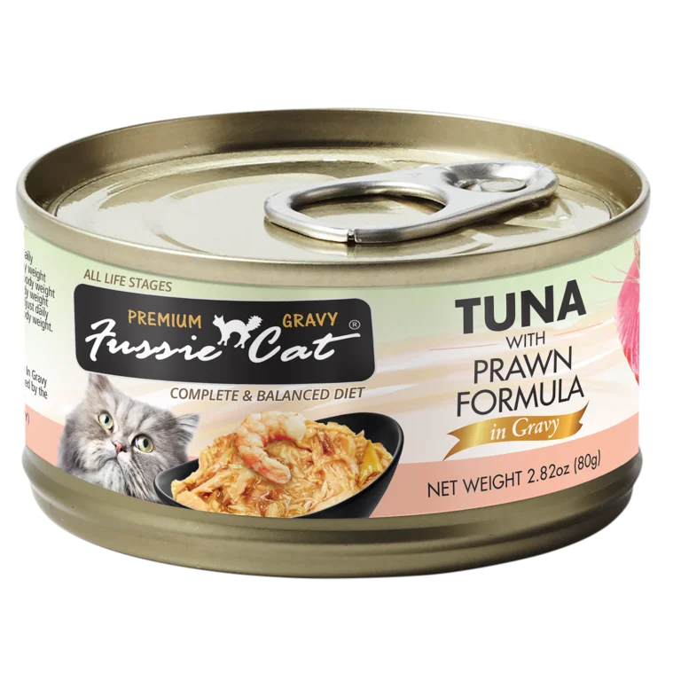 Fussie Cat Tuna with Prawn in Gravy - 2.82oz