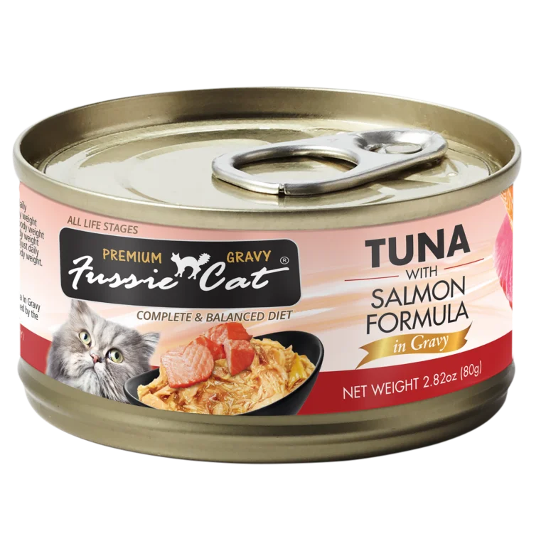 Fussie Cat Tuna with Salmon in Gravy - 2.82 oz