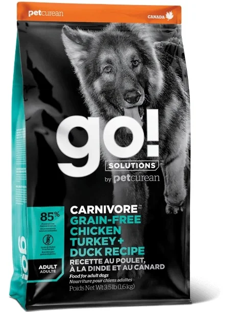 GO! Solutions Carnivore Dog Food - Chicken, Turkey + Duck Adult Recipe