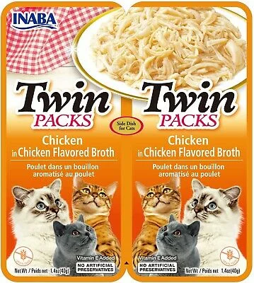 INABA Twin Packs - Chicken Recipe in Chicken Broth for Cats