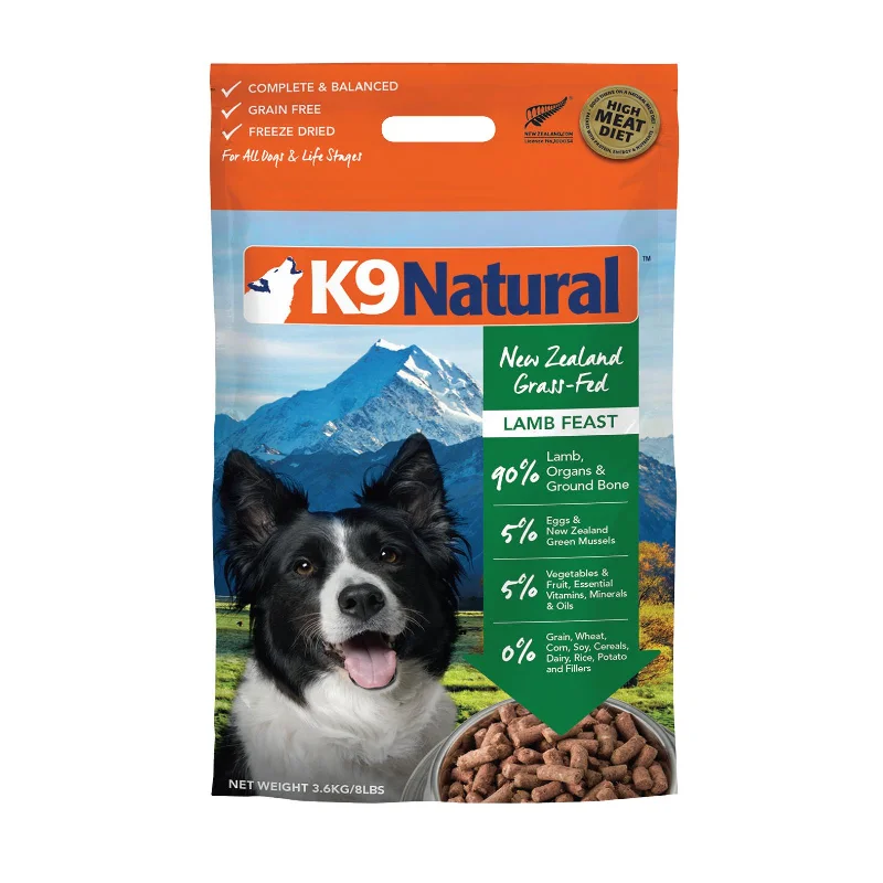 K9 Natural Lamb Feast Freeze Dried Dog Food 3.6kg