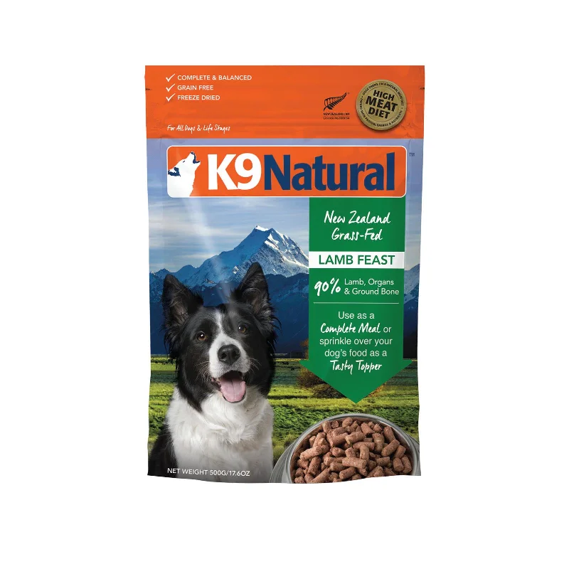 K9 Natural Lamb Feast Freeze Dried Dog Food 500g