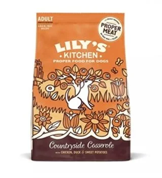 Lily's Kitchen Countryside Casserole with Chicken, Duck & Sweet Potatoes Adult Dry Dog Food (7kg)