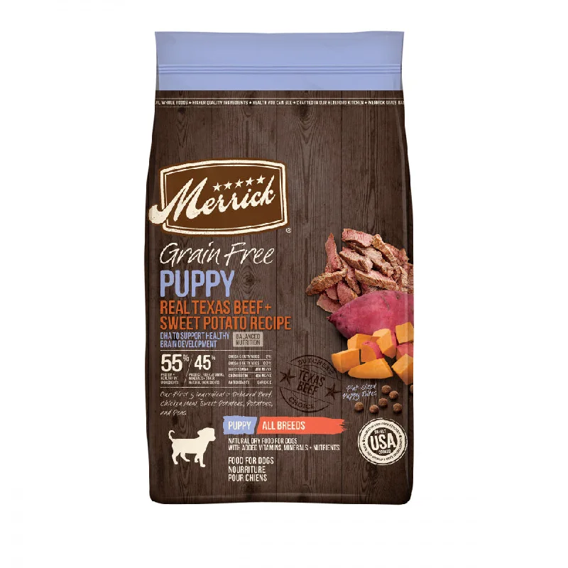 Merrick Grain Free Real Texas Beef & Sweet Potato Puppy Recipe Dry Dog Food