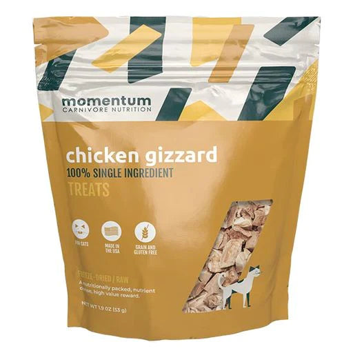 Momentum Cranivore Nutrition Freeze Dried Raw Chicken Gizzard-1.9 oz