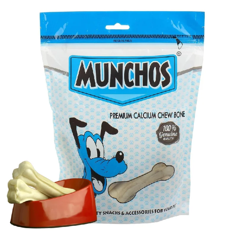 Munchos Premium Calcium Rawhide Chewy Bone Dog Treats