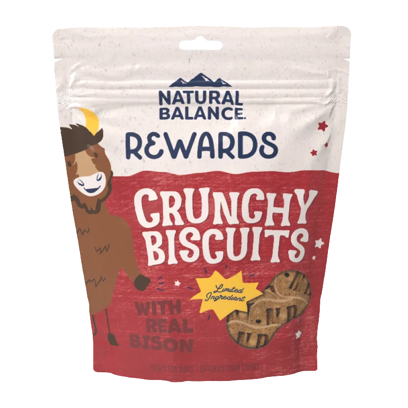 Natural Balance Rewards Crunchy Biscuits With Real Bison Dog Treat