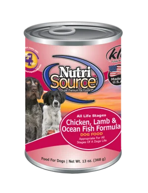 NutriSource Canned Dog Food - Chicken, Lamb, & Ocean Fish-Case of 12