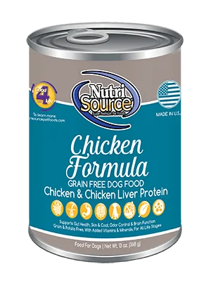 NutriSource Canned Dog Food - Grain Free Chicken-Case of 12