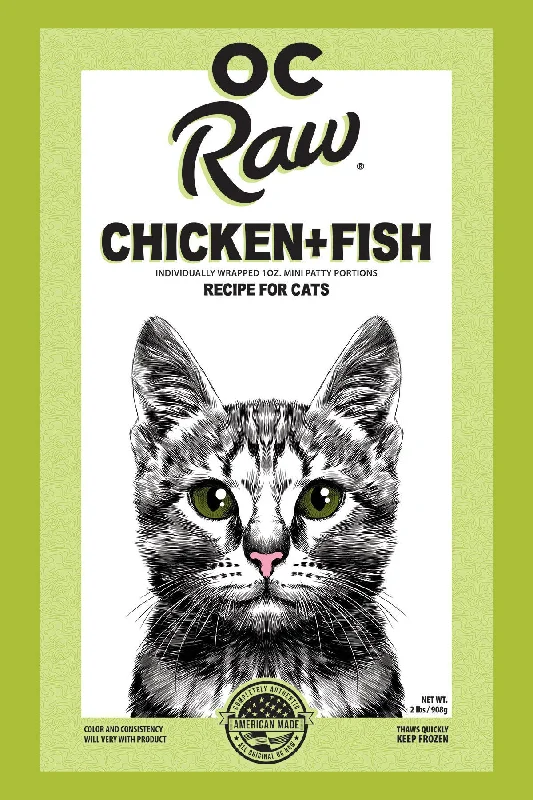 OC Raw Frozen Cat Food Chicken Patties 2lb