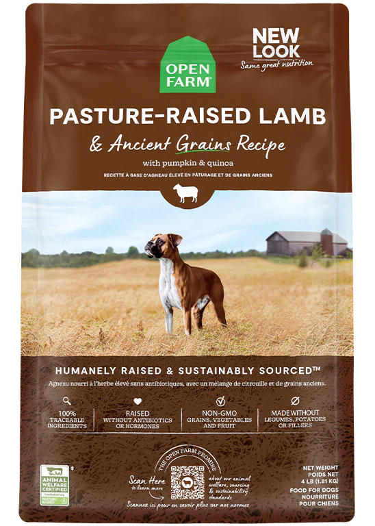 Open Farm - Pasture Raised Lamb & Ancient Grains - Dry Dog Food