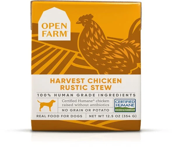 OPEN FARM GRAIN FREE HARVEST CHICKEN RECIPE RUSTIC STEW SINGLE WET DOG FOOD