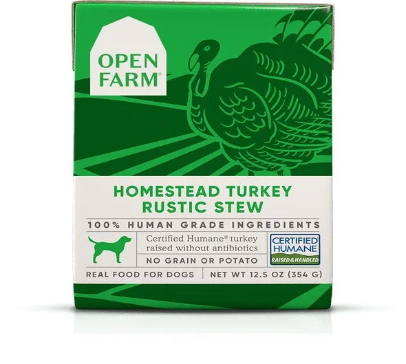 OPEN FARM GRAIN FREE HOMESTEAD TURKEY RECIPE RUSTIC STEW SINGLE WET DOG FOOD