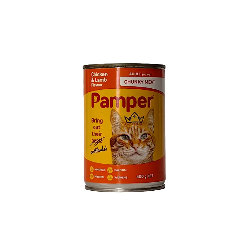 PAMPER TINS CHICKEN & LAMB 400G