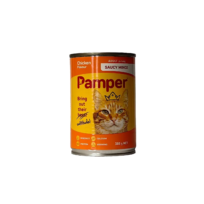 PAMPER TINS CHICKEN MINCE 385G