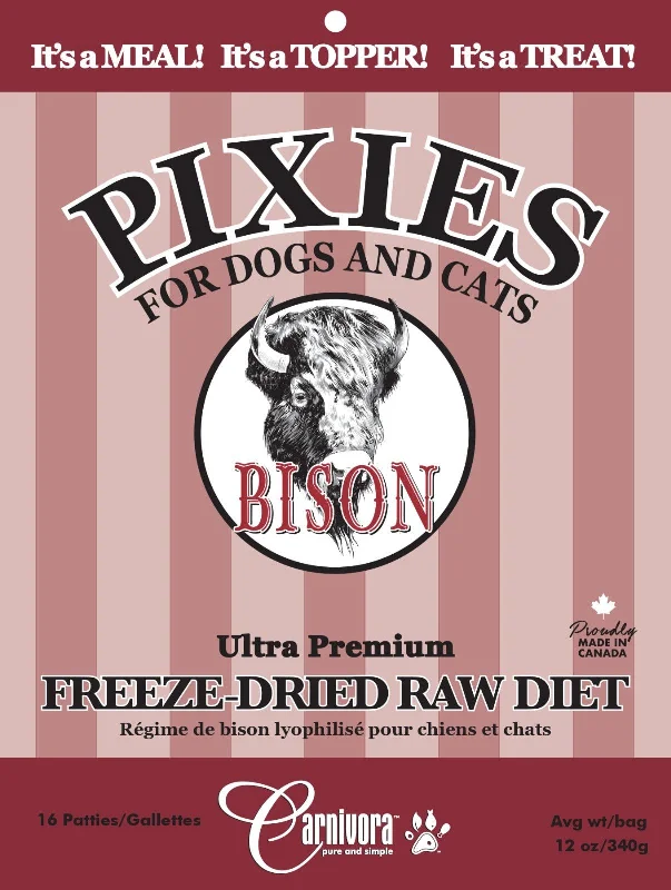 Pixies Bison Diet - Freeze Dried Raw Food - Carnivora