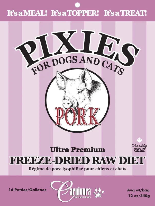 Pixies Pork Diet - Freeze Dried Raw Food - Carnivora