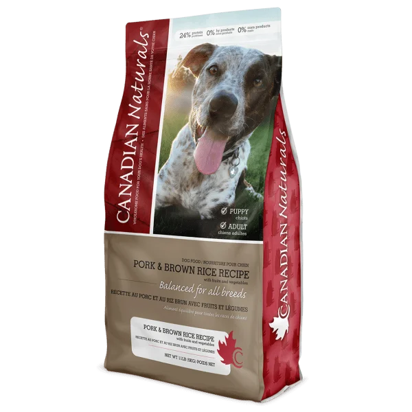 Pork & Brown Rice Recipe for Dogs - Dry Dog Food - Canadian Naturals