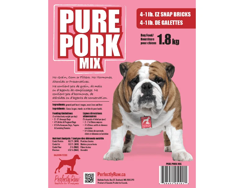 Pure Pork Mix - Frozen Raw Dog Food - Perfectly Raw