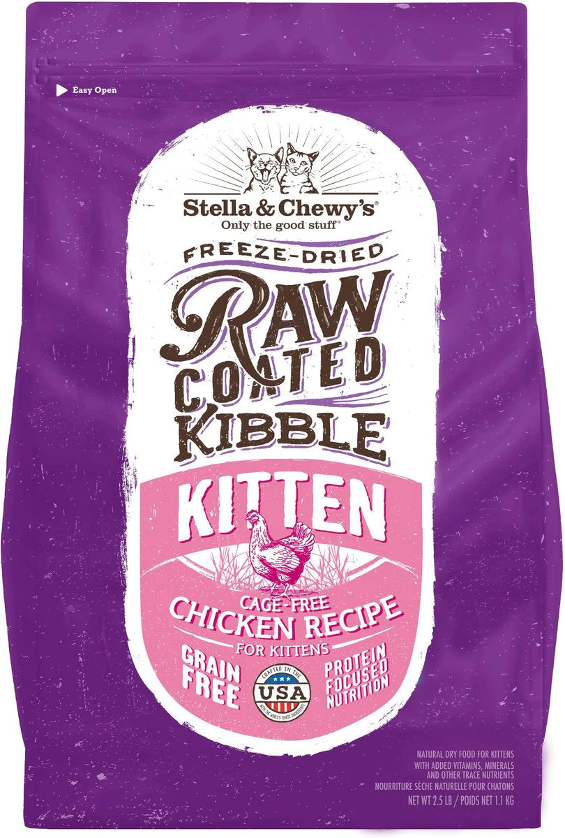 Stella & Chewy's Raw Coated Kibble Kitten Cage-Free Chicken Recipe for Kittens