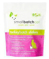 SmallBatch Cat Raw Frozen Sliders Turkey 3lb