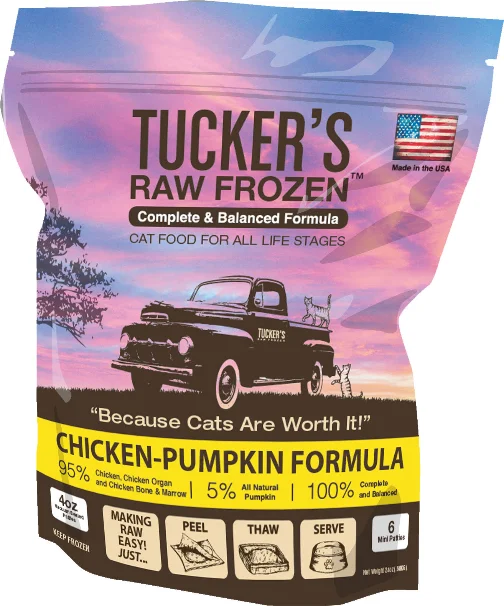 Tucker's Frozen Chicken-Pumpkin Diet for Cats