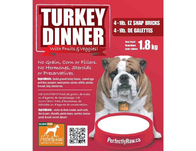 Turkey Dinner With Fruits & Veggies - Frozen Raw Dog Food - Perfectly Raw