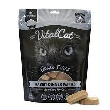 Vital Essentials Vital Cat Freeze Dried Raw Rabbit Entree Mini Patties for Cats - 8 oz.