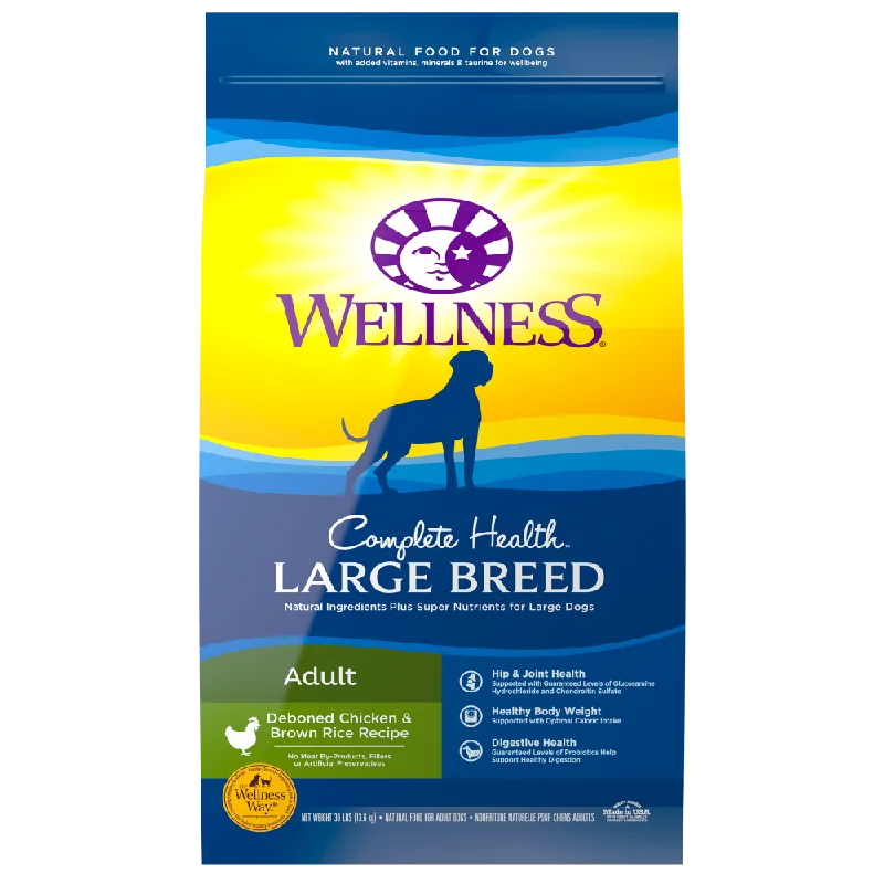 Wellness Complete Health Natural Large Breed Adult Chicken and Brown Rice Recipe Dry Dog Food