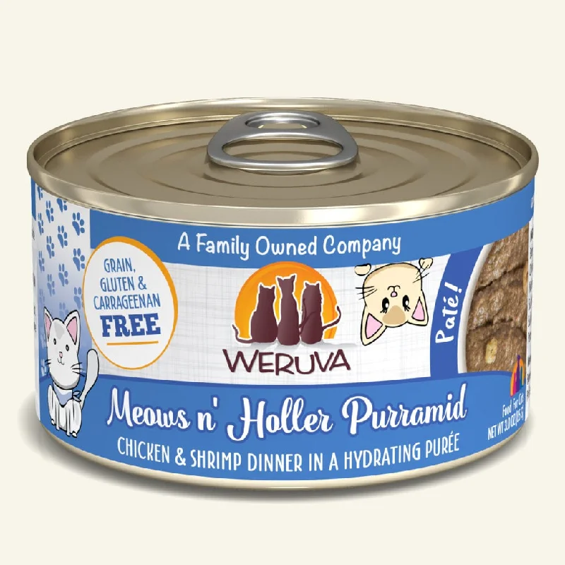 Weruva Meows n' Holler PurrAmid Chicken & Shrimp Dinner Pate for Cats - 3 oz.