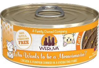 Weruva Who wants to be a Meowionaire? Chicken & Pumpkin Dinner Pate for Cats - 5.5-oz