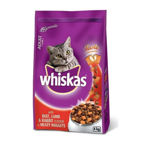 Whiskas - 4kg Beef & Lamb & Rabbit Cat Food