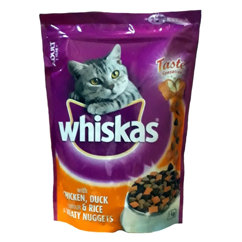 Whiskas - Meaty Nuggets Chicken & Duck & Rice Dry Cat Food - 1kg