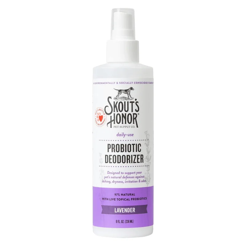 Probiotic Deodorizer For Dogs & Cats - Fragrance Lavender - 8 oz