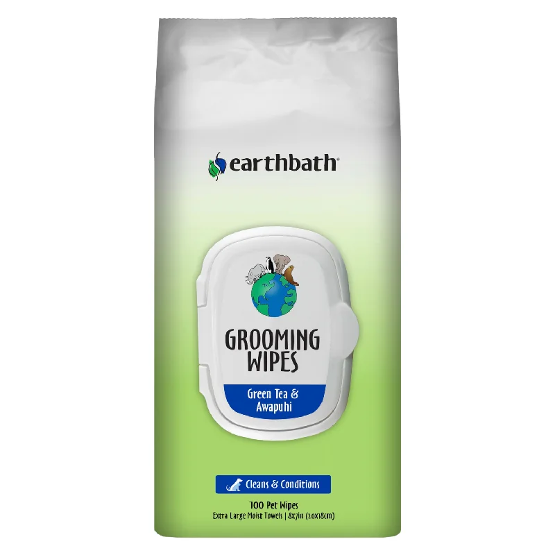 Dog & Cat Grooming Wipes - Green Tea & Awapuhi - 100 ct